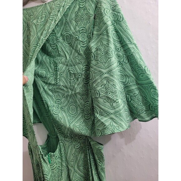 Maje MFPRO2401 Rimaro Dress NWT 42 Vert Ethnique Cupro Viscose –No Belt SS22 - Picture 9 of 16